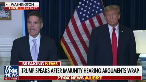 TRUMP SPEAKS AFTER IMMUNITY HEARING