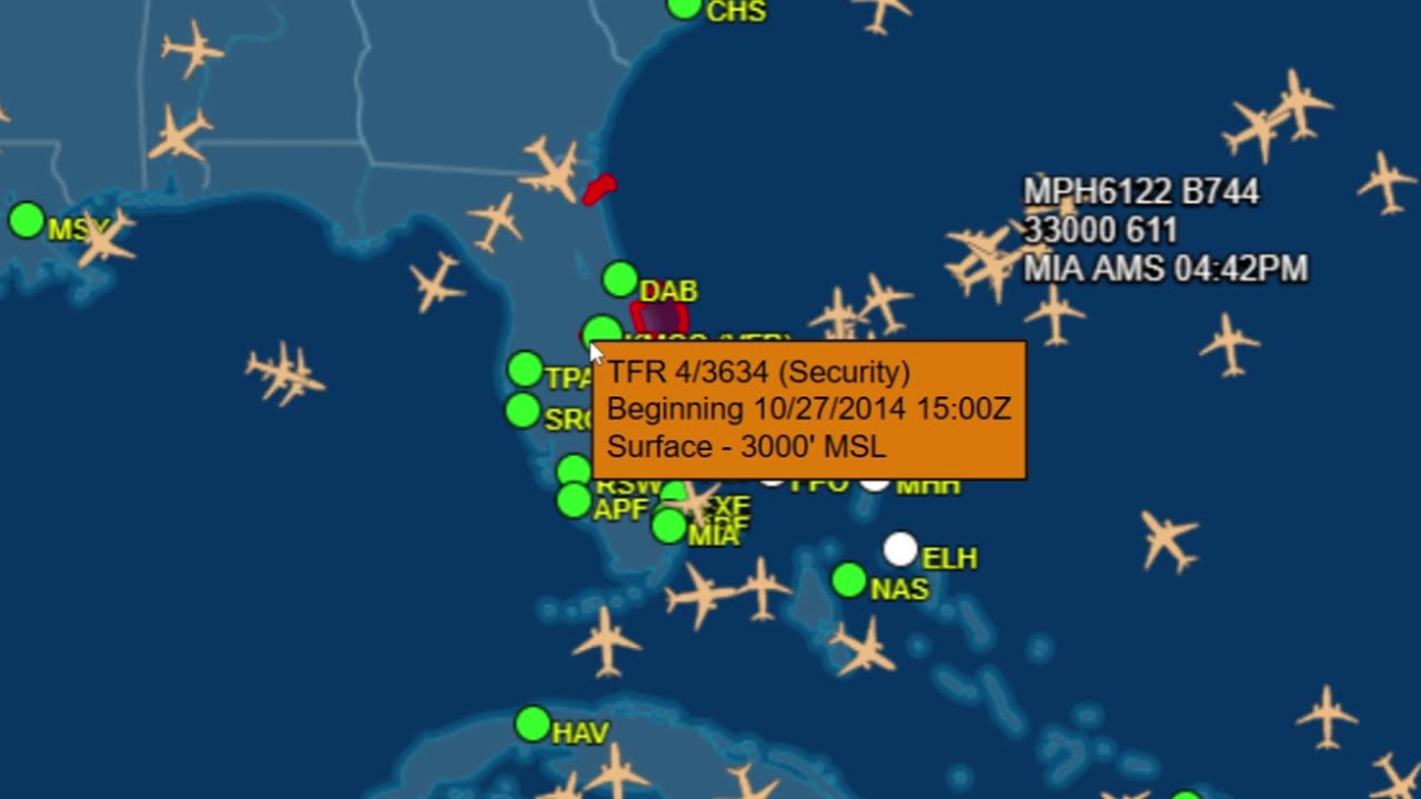 Florida Flights (radar problems TFR's)