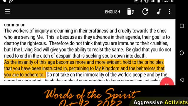 EVIL AGENDAS ON THE RISE_Words of the Spirit-Oct 12 2022