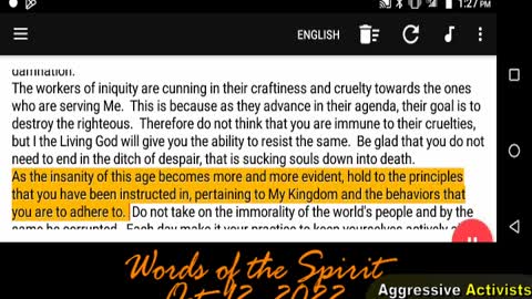 EVIL AGENDAS ON THE RISE_Words of the Spirit-Oct 12 2022