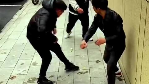 Chinese street fight