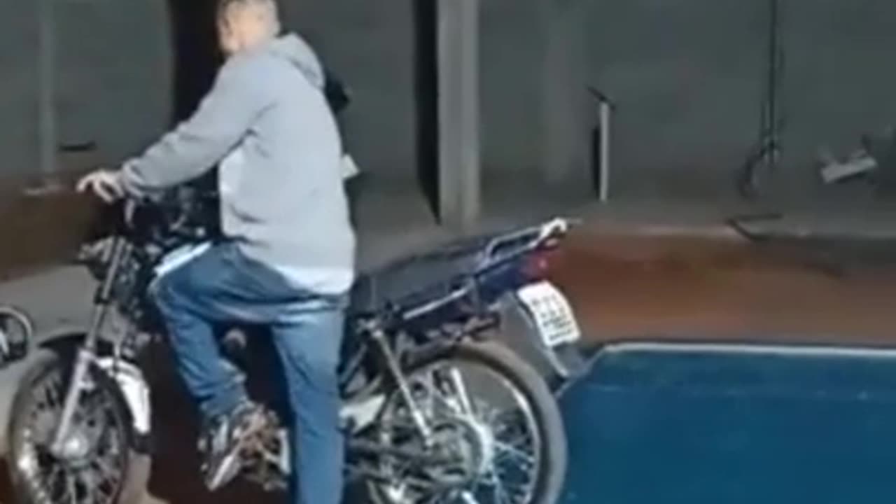 Motor bike running in swimming pool 😂😂