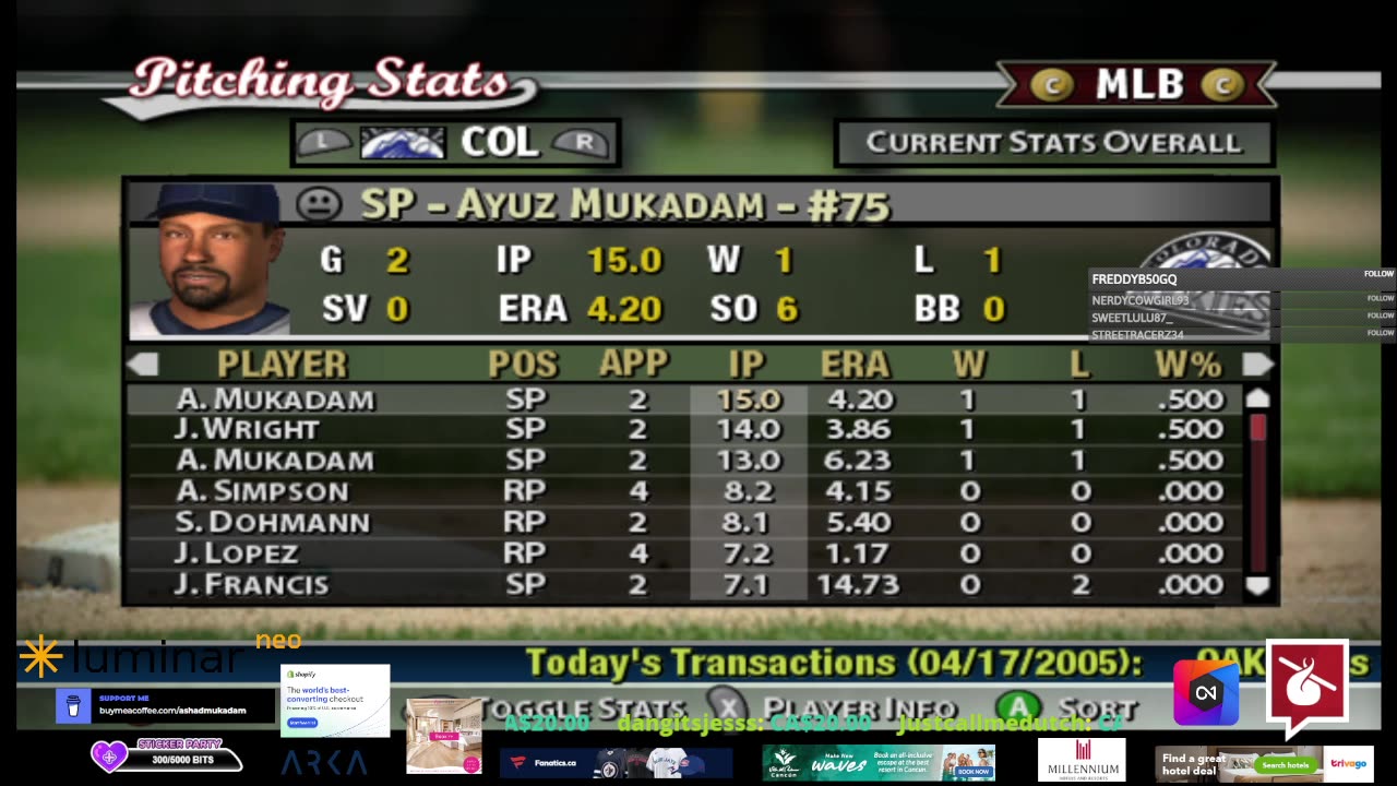 MVP Baseball 2005 - June 19, 2024 Gameplay