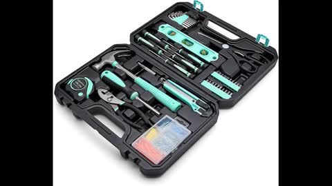 Review: Amazon Basics Household Tool Kit with Tool Storage Case - 142-Piece, Turquoise