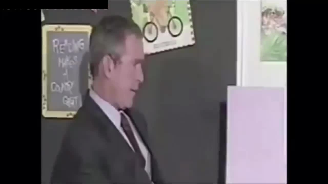 George Bush in the classroom on the day of 9/11