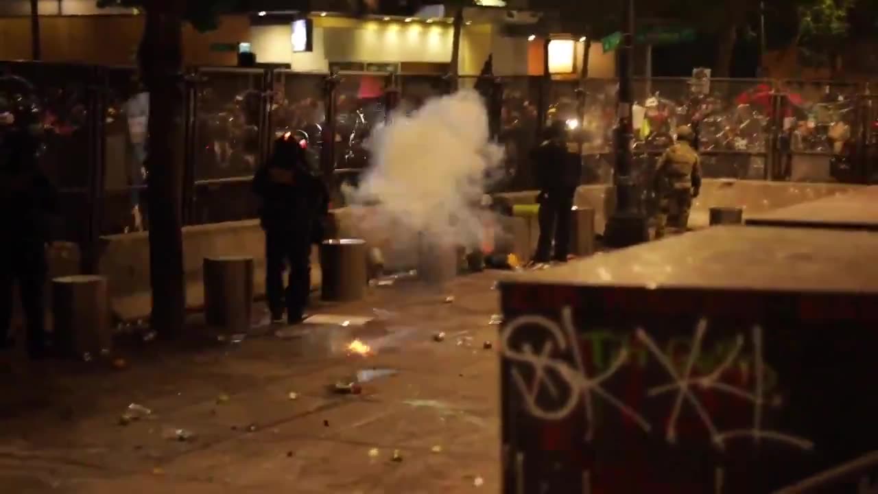 Portland 2020 riots fireworks used to injure