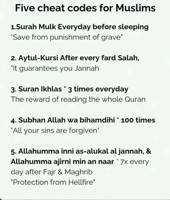 5#cheat#codes#for#muslims#❤️