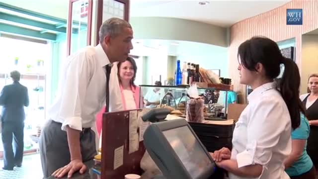 Obama “Caught ”Buying at Local Shop