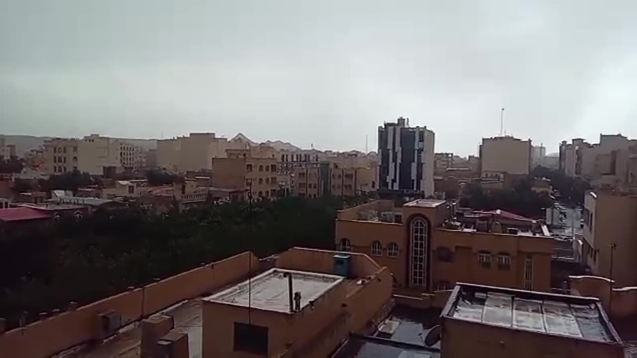 Rain in hot summer