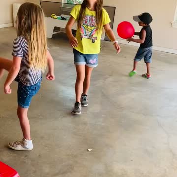 Kids having fun at the garage