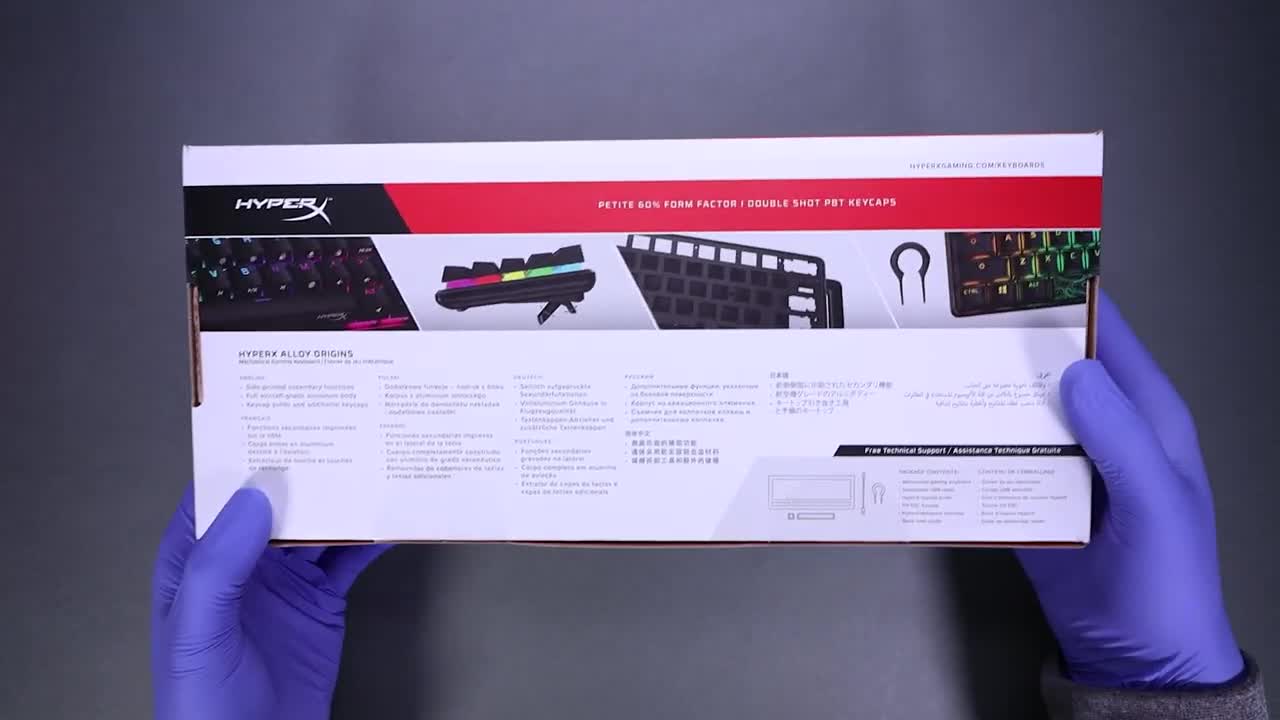 HyperX Alloy Origins 60 Gaming Keyboard + HyperX Pudding Keycaps Unboxing