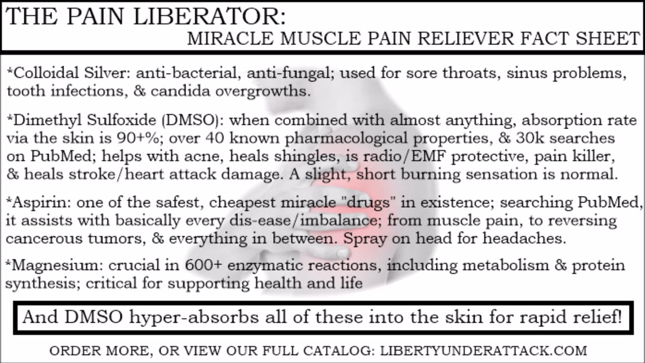 The Pain Liberator: Miracle Muscle Pain Reliever Spray (P.A.Z.NIA Dept. of Health/Wellness Product)