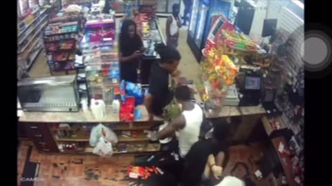 Black people rob a corner store