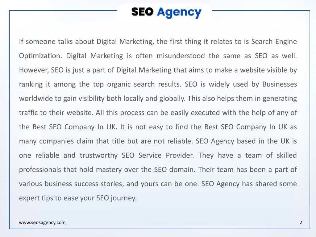 Expert SEO Tips From a Leading SEO Company