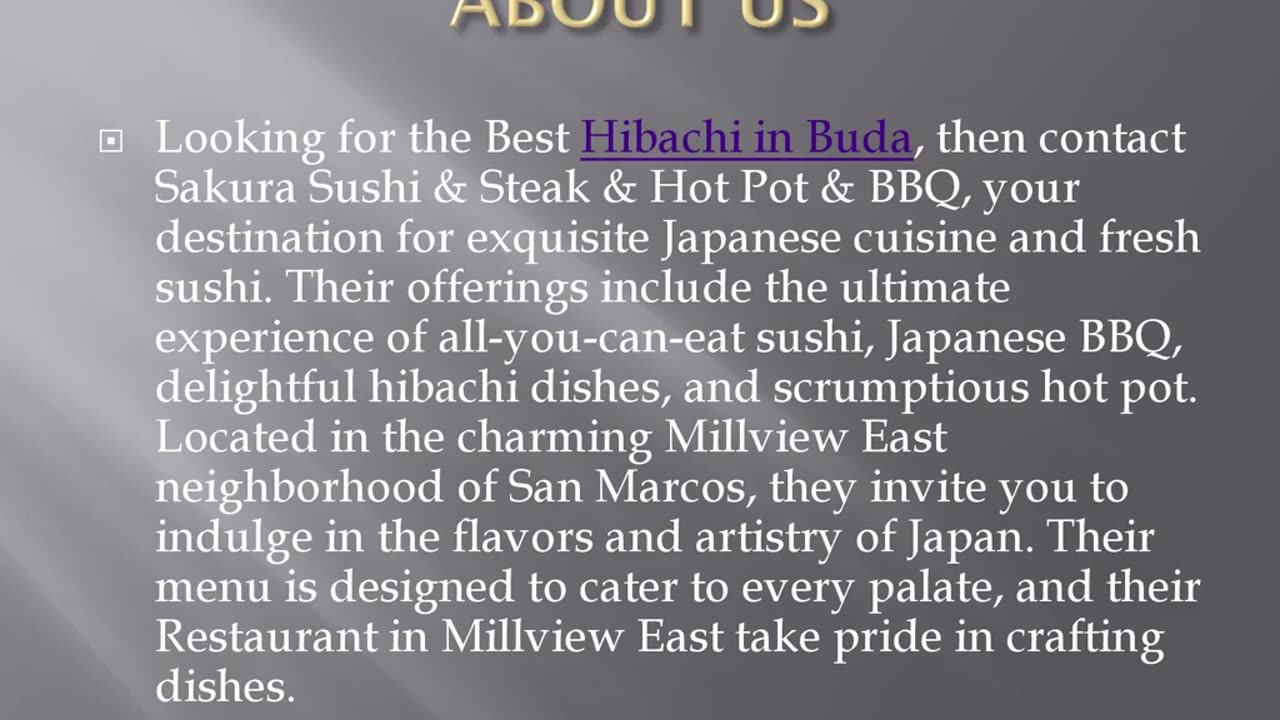 Best Hibachi in Buda