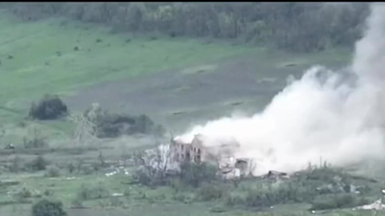 An American-made JDAM bomb in action near Bakhmut.