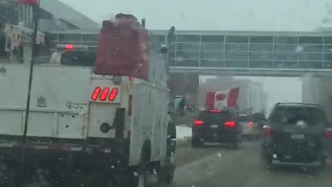 FFreedom Convoy Edmonton heading to legislature grounds