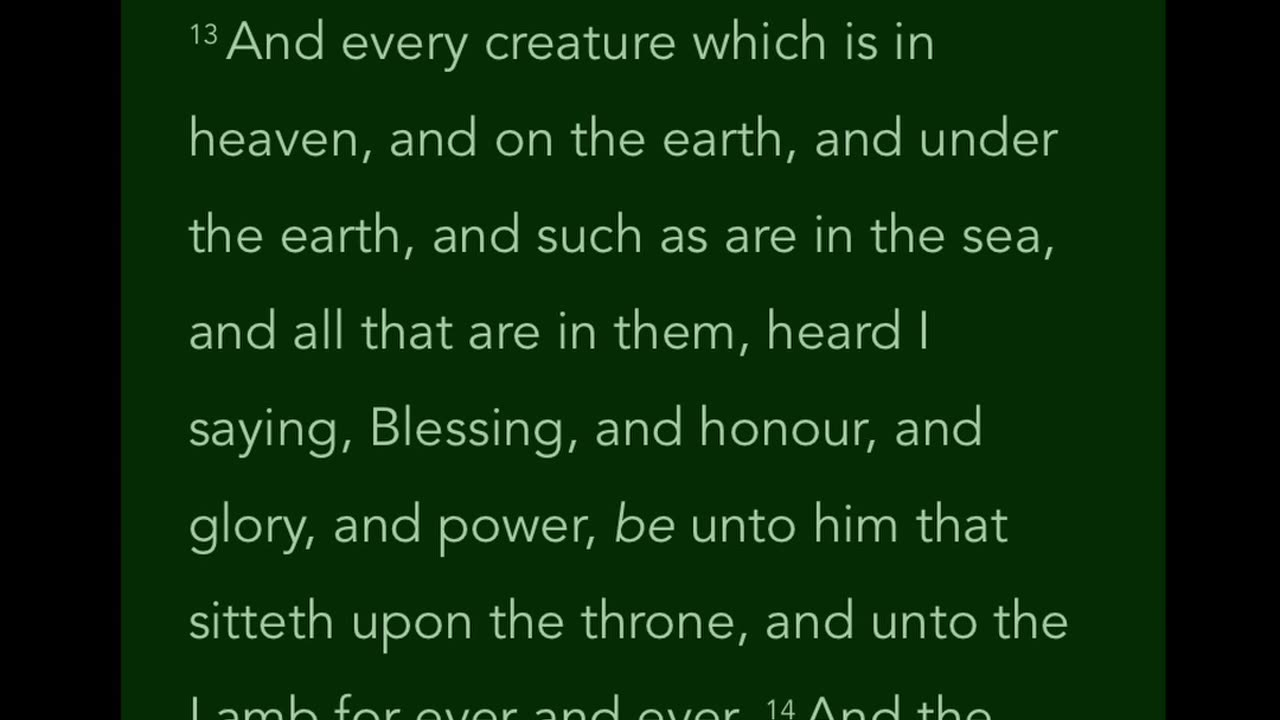 Morning Prayer 325: Revelation 5:13