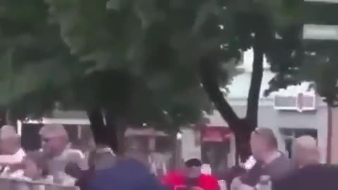 Video footage captures the moment Slovak Prime Minister Robert Fico was shot earlier today