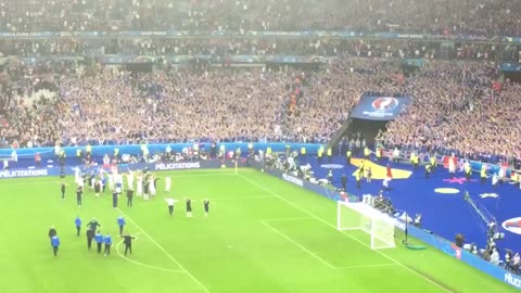 Iceland Fans after the match against France ( Iceland VS France 03/07/2016)