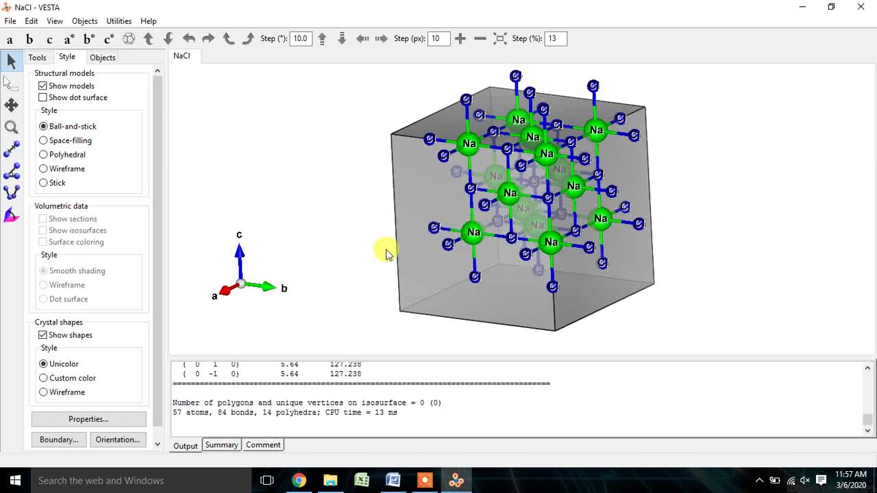 How to generate crystal structure of NaCl (Rock Salt) [Sodium Chloride] VESTA software