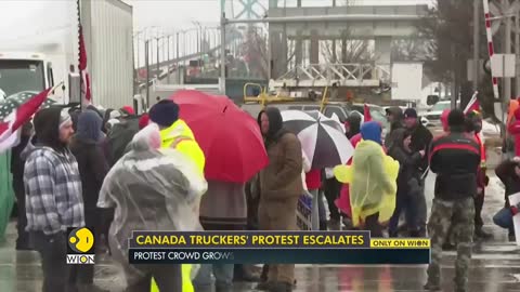 Truckers' Protest: Demonstrators continue to occupy key US-Canada bridge|
