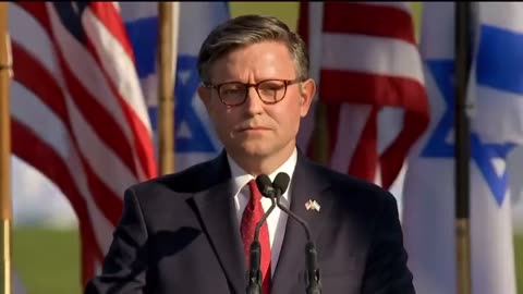 Pro-Israeli crowd chants "no ceasefire" after U.S. House Speaker..