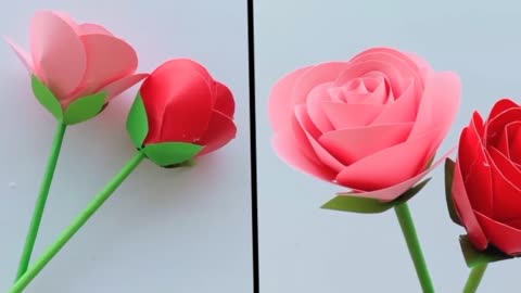 How to Make Roses on Paper _ Diy Paper Flowers _ How to Make Paper Rose Flower