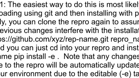 How to install from a downloaded git repository