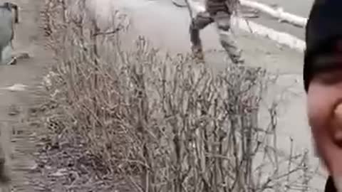 Chechens dance and laugh after suppressive fire on Nazi remnants in Mariupol