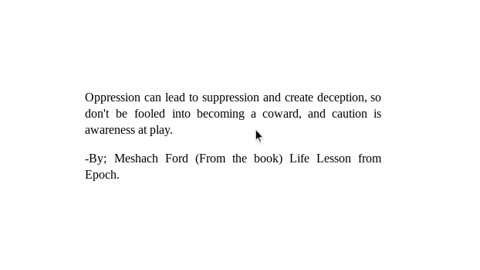 "Life Lesson from Epoch" - Checkout Description