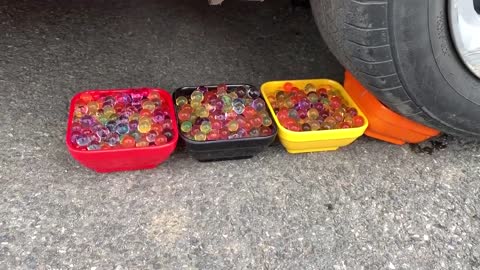 23.Crushing Crunchy & Soft Things by Car! Experiment Car Vs HATCHIMALS EGG EGG