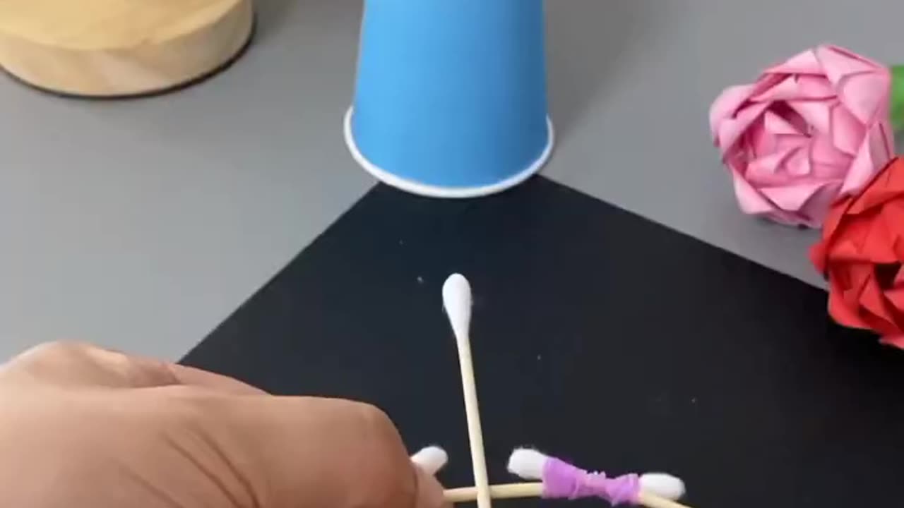 How to make arch using cotton buds and hair catcher - Eagle Bitch - _shorts(720P_HD)