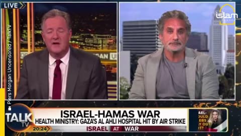 Bassem Youssef tells Piers Morgan: "You have just compared Israel with Isis"