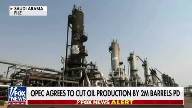 OPEC agrees to cut oil production by 2 million barrels.