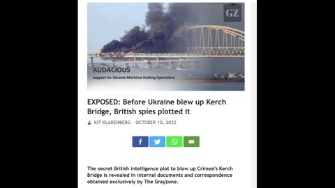 On the British plan to blow up Kerch Bridge.