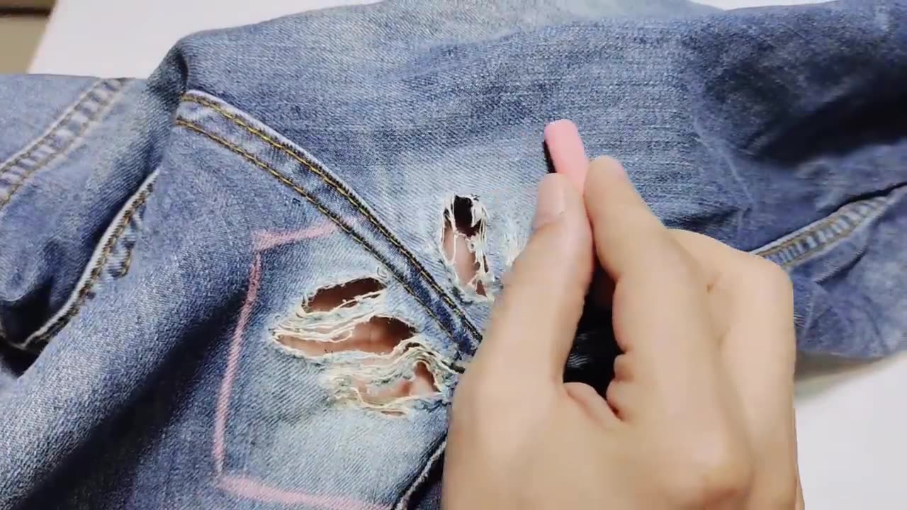 A magic solution to fix a hole in jeans between the legs in a way that will surprise you