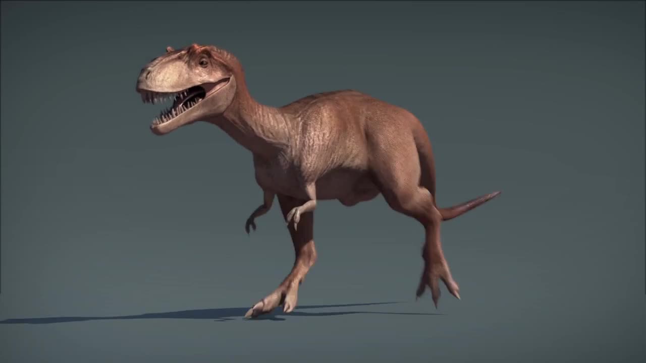 Dinosaur Running Animated Cartoon Funny Animal