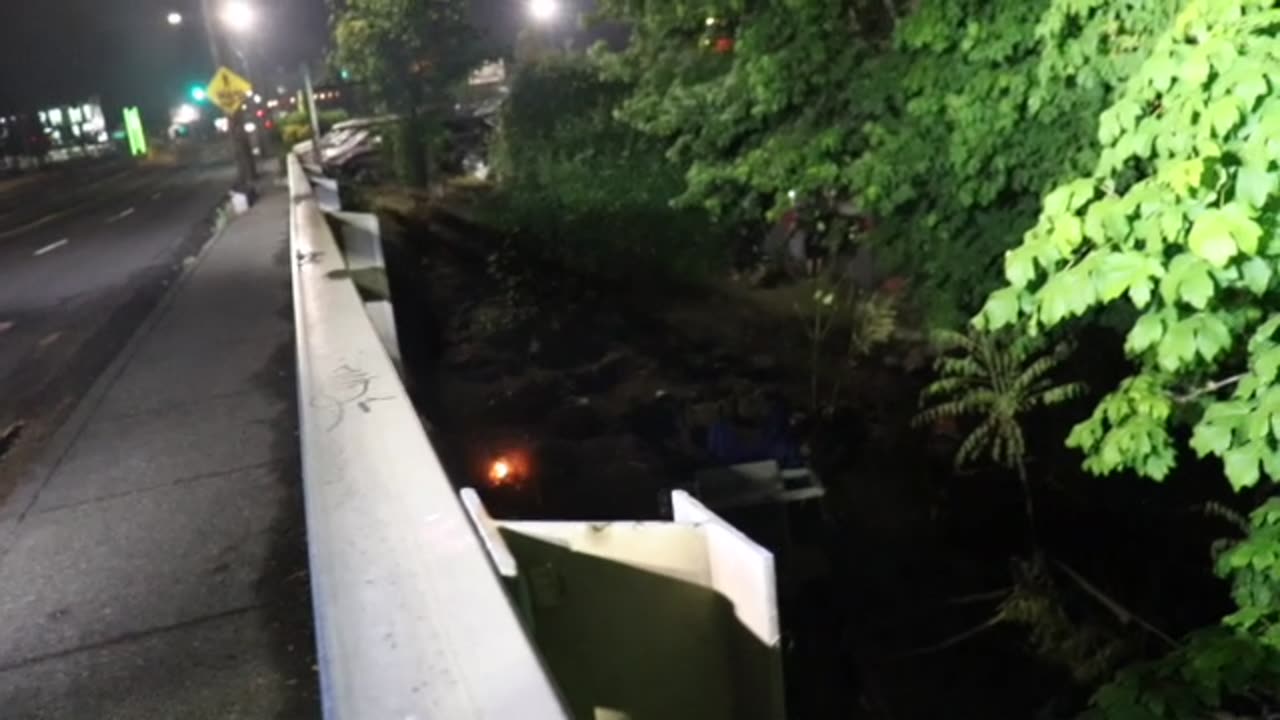 PORTLAND FIRE SHOWS UP LATE AT CAMP FIRE