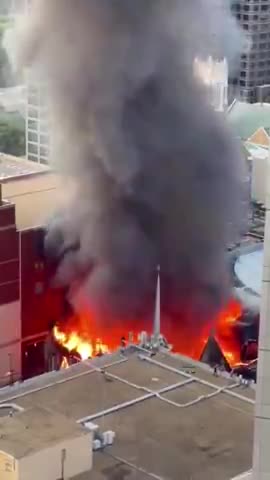 A fire at the First Baptist Church in Dallas of Texas United States (19072024).mp4