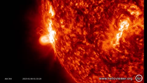 Major X1.2 Solar Flare on Jan. 5, 2023, at 7:45 p.m. EST (0045 GMT on Jan. 6)