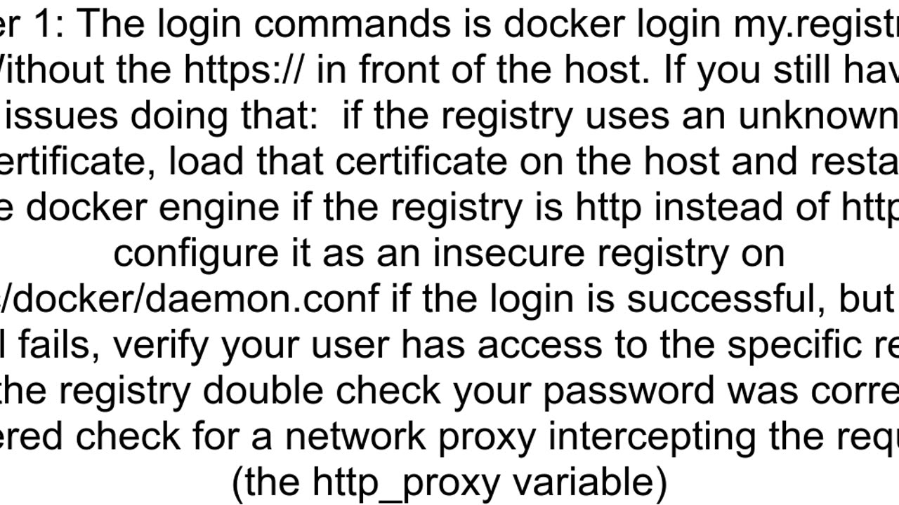 Docker no basic auth credentials after succesfull login