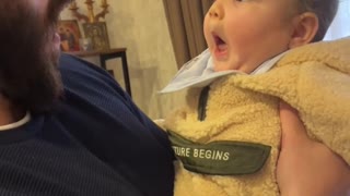 Baby Copies Daddy's Expression