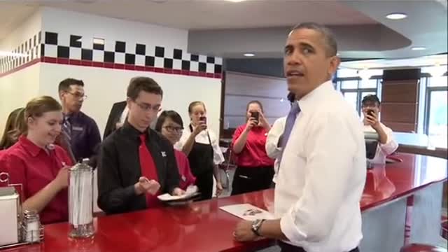 Obama" Caught Ordering Food From Local Shop