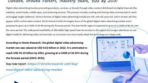 Digital Video Advertising Market Set to Soar: Projected to Reach USD 35.19 Billion by 2031