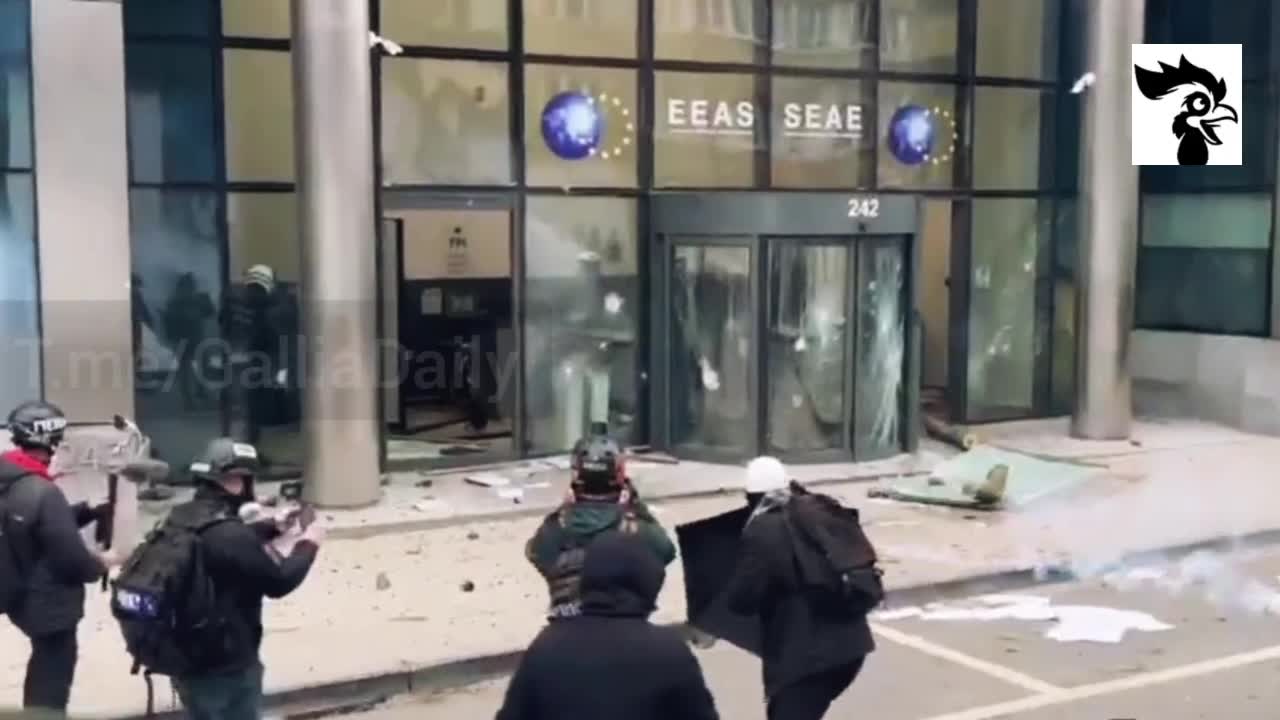 Brussels: vaccine passport protesters attack EU building Jan. 23, 2022