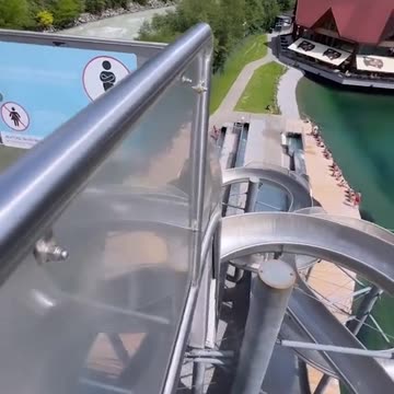 Aussie athlete Rhiannon Iffland defies water slide rules in Austria