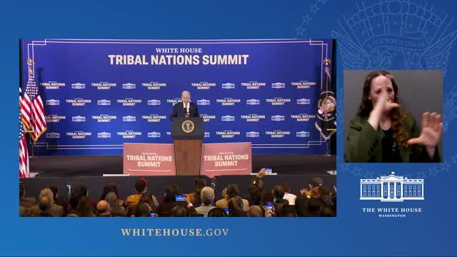 0023. President Biden Delivers Remarks at the White House Tribal Nations Summit