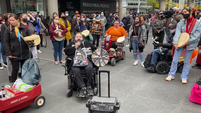 Dancing Star addresses Dundas Square protest