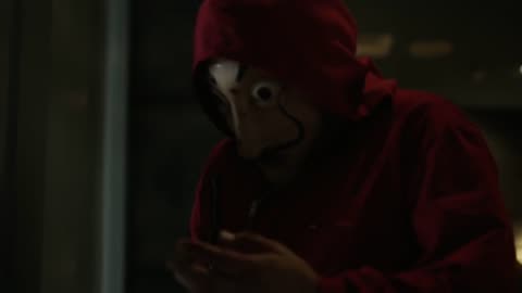 Tokyo entry . In the bank in money heist